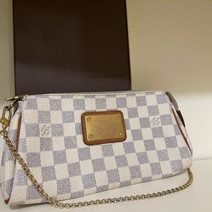 Louis Vuitton Eva Clutch Damier Azur